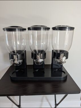 Triple Countertop Cereal or Candy/Snack Dispenser - Large Capacity